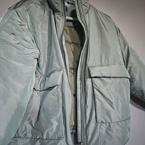 NWT Khloe Edit Fabletics All Weather Jacket in Dark Moss Shine Sz Small